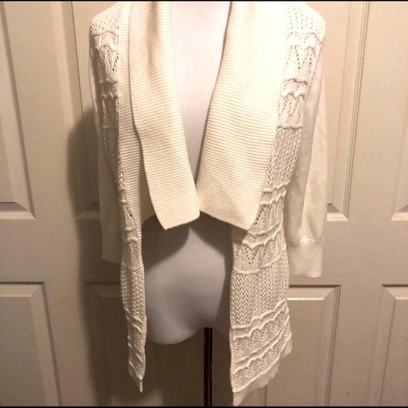 Spring Mercer Duster Grandpa Sweater Cable Knit M - Picture 5 of 9